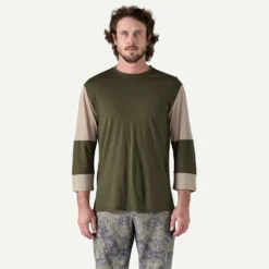 Patagonia Men's Merino Blend 3/4 Sleeve Bike Jersey -Sport Way Store 23936 PNGR TD1