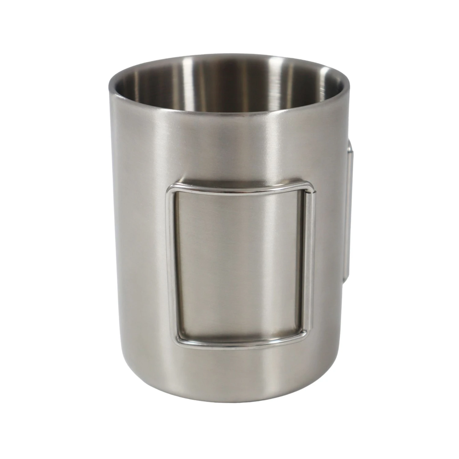 Basic Nature Edelstahl Thermobecher Mit Klappgriff 0,3L 2 Basic Nature Edelstahl Thermobecher Mit Klappgriff 0,3L – Bild 2