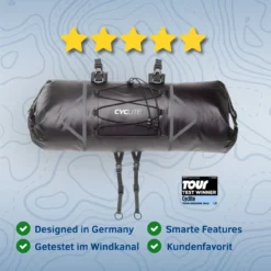 Handle Bar Roll Bag 01 | Lenkertasche 12,6L -Sport Way Store HandleBarRollBag01BlackCyclite