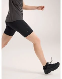 Arcteryx Essent High-Rise Short 8" Women's 12 Arcteryx Essent High-Rise Short 8" Women's -Sport Way Store S24 X000007327 Essent High Rise Short 8 Black Women s Side View