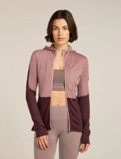 Icebreaker Women's Merino 200 Realfleece Descender LS Zip Hoodie | Fleecejacke