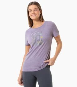 Super.natural Women's Rock Flowers Tee | Merino T-Shirt -Sport Way Store super.naturalWomen sRockFlowersTeeMerinoT Shirtturbulencebluevarious3