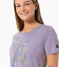 Super.natural Women's Rock Flowers Tee | Merino T-Shirt -Sport Way Store super.naturalWomen sRockFlowersTeeMerinoT Shirtturbulencebluevarious4